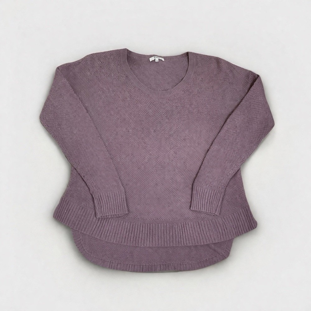 Madewell 1937 Sweater Split Hem Waffle Knit Womens Large Just Right‎ Pullover